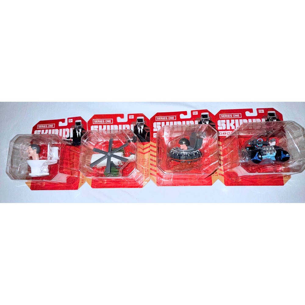 Skibidi Toilet Series 1 Diecast Figures Set of 4 1:64 New Multi NEW Wave 1 1600